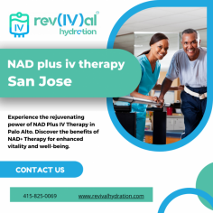 Rev(IV)al Hydration: Your solution for NAD plus IV therapy in San Jose. Experience the benefits of NAD plus therapy with our professional IV treatments. Boost energy, improve focus, and support overall wellness. 

https://www.revivalhydration.com/