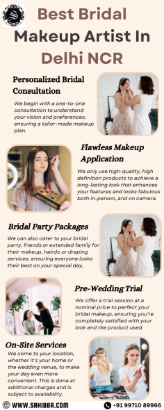 Discover unparalleled bridal beauty with our top-rated makeup services in Delhi NCR. Our skilled artists ensure you look your absolute best on your special day. Book now for a flawless bridal makeover.