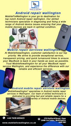 Mobilefixwallington" specializes in Android mobile repair services in Wallington. Our team of skilled technicians is dedicated to providing fast and reliable repairs for a variety of Android mobile devices.