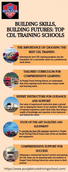 Join Punjab Truck Driving School and embark on a journey towards success in the trucking industry. Our distinguished CDL training programs ensure you receive the best CDL training possible, preparing you to obtain your commercial learner's permit with confidence. Build a promising future with us today. Visit here to know more:https://techplanet.today/post/building-skills-building-futures-top-cdl-training-schools