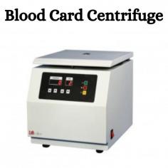 A blood card centrifuge is a type of centrifuge designed specifically for use with blood cards, which are small, specialized cards used for collecting, transporting, and storing blood samples. These centrifuges are often compact and portable, making them suitable for use in various settings such as clinics, hospitals, or fieldwork.These centrifuges may have features such as adjustable speed and time settings, as well as options for different rotor configurations to accommodate various sample sizes and types of blood cards. 