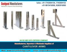 Cantilever Arms manufacturers suppliers wholesale exporters in India https://www.strutnfittings.com +91-77430-04154, +91-77430-04153, +91-98154-16900

