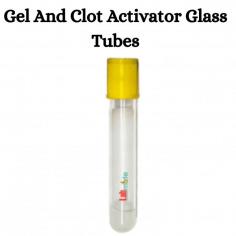 Gel And Clot Activator Glass Tubes. It features a storage capacity of 3 mL / 4 mL.These tubes provide high-quality serum or plasma samples for testing, with minimal risk of contamination from cellular components.
