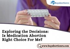 In an era when women's reproductive health is complicated by restrictions and bans, deciding on medical abortion may be a very personal decision. But is medical abortion the right choice for you? To know the answer to this you need to explore the topic of medical abortion thoroughly. This will help you in the right decision-making.
Read More: https://buyabortionrx.weebly.com/blog/exploring-the-decisions-is-medication-abortion-right-choice-for-me