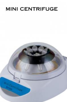 A mini centrifuge is a compact laboratory instrument used to separate components of a liquid mixture based on their density under centrifugal force. Brushless DC motor with low noise operations. 
