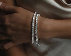 Introducing the epitome of timeless elegance: the Irene Silver Tennis Bracelet. Crafted to perfection, this exquisite piece exudes sophistication and classic beauty, making it a must-have addition to any jewelry collection.