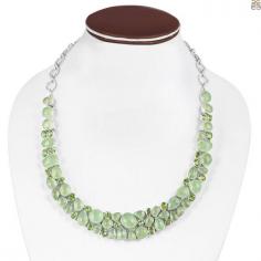 Prehnite Necklace - A Mesmerising Gemstone For The Libran Folks


This gleaming Prehnite gemstone's bright colors and patterns grab the attention of jewelry enthusiasts. Prehnite is a stunning gemstone that is renowned for its brilliant green shade. Soon after its discovery, it gained global fame. Additionally, Rananjay Exports performs admirably in producing gorgeous Prehnite gemstone jewelry that matches the high requirements established by merchants, enabling faultless manufacturing to expand the wholesale gemstone jewelry collection. Our main goal is to obtain genuine Prehnite while causing minor environmental damage. Additionally, our Prehnite Necklaces effortlessly achieve outstanding cuts and clarity. The Prehnite Pendant's 925 sterling silver combination makes them the ideal finishing touch for your attire.