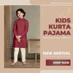 Discover the perfect blend of tradition and comfort for your little ones at SikhAccessories.com! Dress them in adorable elegance with our charming kids' kurta pyjamas! 