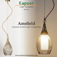 Let your space shine with the timeless allure of the Amsfield Teardrop Pendant Light in Brass Finish! Designed to add a touch of sophistication to any room, this stunning piece illuminates with elegance and style. Whether you're crafting a cozy ambience in your living room or elevating your kitchen decor, this pendant light is the perfect blend of beauty and functionality. Brighten up your home in a luxurious fashion!