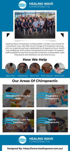 Healing Wave Chiropractic is Newcastle’s' number one choice for chiropractic care. We offer the full range of chiropractic services, with our experienced team dedicated to all aspects of your health and wellbeing. With twelve chiropractors and a team of support staff available across five convenient locations in Newcastle, Lake Macquarie and Maitland, we are here for you.