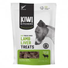 Kiwi Kitchens Lamb Liver Freeze Dried Dog Treat contains single ingredient livers from New Zealand grass fed lamb. Order online at VetSupply.

