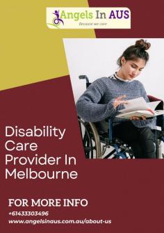 At Angels in Aus, we are a team of highly experienced disability care providers in Melbourne working to meet your unique support needs. We are a registered NDIS service provider in Melbourne. Enhance your life with the best disability care and support services in Melbourne.
