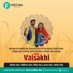 Celebrate Vaisakhi with Festive Poster App!

 Embrace the vibrant spirit of Vaisakhi with our exclusive festival poster app! 
