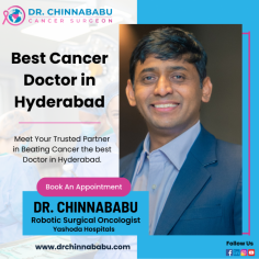 Dr. Chinnababu is an excellent Robotic Surgical oncologist (Cancer Surgeon). He has a lot of experience and is dedicated to giving great and personalized care to each patient. If you're looking for the best cancer doctor in Hyderabad, Dr. Chinnababu is the best option. You can schedule a meeting with him to get treatment that fits your specific needs.