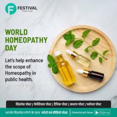 Celebrate World Homeopathy Day with Festival Poster App!

