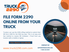 Truckers can use the 2290 e-filing method to submit their IRS form 2290 for the 2024 tax year. This is an easy and fast method to receive IRS Schedule 1 Proof from any location with a mobile or laptop