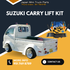 Discover the many benefits of installing a lift kit in your vehicle, such as improved performance, versatility and style. Elevate your driving experience and enhance your vehicle's potential with high-quality Suzuki Carry lift kit available at Japan Mini Truck Parts. Visit our website to learn more about our products and services.