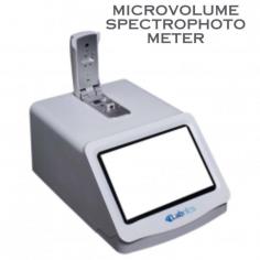 Microvolume Spectrophotometer NMVS-100, also referred to as low volume, small volume or nano-spectrophotometer, is a fast and reliable instrument designed for measurement of a sample concentration speedily in less than 5 seconds. The model features small footprint and touchscreen control for easy laboratory setup with minimal investment of time, cost, and effort. The built-in micro-volume sample port allows for working with sample volumes as little as 1-2µL. One-swipe cleaning streamlines allows you to quickly move from sample to sample resulting in better workflow.