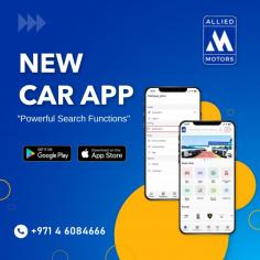 Easy Way To Find Your Car Model And Details

Our Allied Motors mobile app comes with a powerful master search function that lets users customize their searches and choose from a range of options from make, model, option, year, and variant. Send us an email at info@alliedmotors.com for more details.
