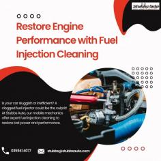 Is your car sluggish or inefficient? A clogged fuel injector could be the culprit! At Stubbs Auto, our mobile mechanics offer expert fuel injection cleaning to restore lost power and performance. Visit us at https://stubbsauto.au/services/fuel-injection-cleaning/ today! 