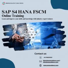 Discover the power of SAP S/4HANA FSCM Training through our online courses. Elevate your skills in Financial Supply Chain Management with our specialized SAP S/4HANA FSCM course, tailored to industry demands. Whether you're a beginner or seeking certification, our programs offer modules to suit your objectives. Experience seamless learning on our dynamic platform, guided by expert instructors with industry experience. Dive into real-world scenarios and practical exercises to enhance your understanding. Our curriculum aligns with industry trends, focusing on optimizing financial processes and mitigating risks. Join our community dedicated to mastering SAP S/4HANA FSCM Online Training for career advancement or organizational efficiency. Contact us today. Email: Rahul@proexcellency.com | Info@proexcellency.com Phone: +91-7008791137 | 9008906809

