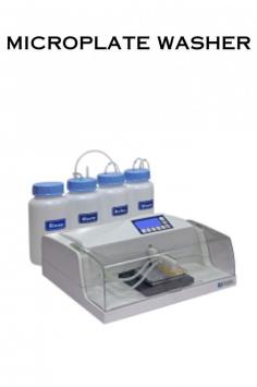  A microplate washer is a laboratory instrument designed to clean the wells of microplates, which are typically used in various biochemical and molecular biology assays. It automates the washing process, ensuring efficient and consistent removal of unbound substances from the wells while retaining the target analytes. 
 