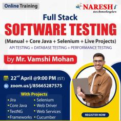 Boost your software testing efficiency with Selenium, the leading open-source framework for automating web applications. Our comprehensive training covers Selenium WebDriver, test automation strategies, and best practices. Learn Java, Python, or JavaScript for Selenium scripting. Join us to master Selenium and advance your career in software testing!

Enroll Now: https://bit.ly/3vVH5PT
Attend a Free Demo On Selenium By Mr. Vamshi Mohan .
Demo On: 22nd April @ 9:00 PM (IST).
For More Details:
Visit: https://nareshit.com/new-batches