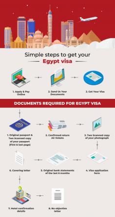 Egypt Visa Online:- If an Egyptian escapade is on your mind, we've got the fastest and easiest way to help you with an Egypt tourist visa! Apply for an Egypt visa online and  Follow our simple application process and get your visa in 8 working days.

