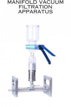 A manifold vacuum filtration apparatus is a laboratory equipment used for separating solids from liquids through the process of filtration. Adaptable to high temperature sterilization.  Fast filtering speed. 