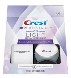 Crest 3D Whitening Strips with Light- advanced approach to whitening. For those seeking a convenient at-home teeth whitening solution fast. UK next day delivery.
