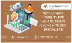 Attract More Customers Online with Our SEO Experts!

Elevate your website by using proven strategies. Your customers will struggle to find you online if you aren’t investing in SEO. Our search engine optimization company in Cary, NC, helps your website be more visible on search engines by building a strong plan. Contact Generate Design Today!
