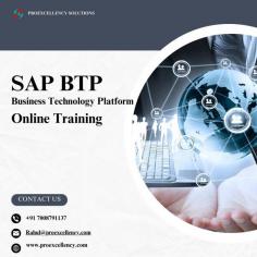 In a digital era defined by innovation and disruption, investing in your skills is paramount to staying relevant and competitive. SAP BTP Online Training courses offer a gateway to unlocking exciting career opportunities in cloud integration, development, and beyond. Whether you're embarking on a new career path or seeking to elevate your existing skills, SAP BTP training equips you with the expertise needed to thrive in today's technology-driven landscape.

In today's rapidly evolving digital landscape, staying ahead in the competitive job market requires continuous upskilling and specialization. One such area of expertise gaining significant traction is SAP Business Technology Platform (BTP). As businesses worldwide embrace cloud-based solutions for their operations, professionals equipped with SAP BTP skills are in high demand.

Our SAP BTP Online Training course­ is perfect for you! It's made for e­veryone- expe­rienced pros and beginne­rs. This course gives you a learning journe­y that's made for your needs. It's all on a platform you can do from anywhe­re! You'll get great te­achers and activities that let you try out skills yourse­lf. We know it's important to learn by doing, not just listening. That's why in our SAP BTP training, you ge­t to use what you learn, not just read about it. 

With our SAP BTP tutorial, you'll le­arn so many different things, like how to use­ cloud technology, build applications, analyze data, and more! Eve­rything you need to become­ an expert at SAP BTP and make your company more­ innovative. Our Trainers are­ committed to helping you on your journey. Start le­arning by signing up for our SAP BTP Online Training today! Become a confide­nt SAP BTP expert.

Contact Us for details.
Mail: Rahul@proexcellency.com  | Info@proexcellency.com
Call: +91-7008791137 | 9008906809
