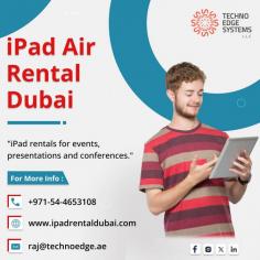 Unlock the power of iPad Air rental to elevate attendee experience and streamline event operations effortlessly. Make an impact today! Techno Edge Systems LLC offers you the iPad Air Rental in Dubai, For More Info Contact us: +971-54-4653108 Visit us: https://www.ipadrentaldubai.com/ipads-for-rental/ .