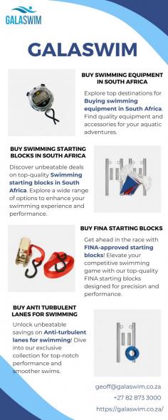 Get ahead in the race with FINA-approved starting blocks! Elevate your competitive swimming game with our top-quality FINA starting blocks designed for precision and performance. Dive into victory with confidence. Shop now!

More info
Email Id - geoff@galaswim.co.za
Phone No - 27 82 873 3000
Website - https://galaswim.co.za/