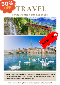 Discover the beauty of Switzerland with our exclusive travel packages. Enjoy scenic landscapes, charming cities, and unforgettable experiences. Book your dream trip now!