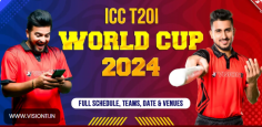 Experience the thrill of ICC T20I World Cup 2024! Check out the full schedule, teams, dates, and venues. Don't miss a single moment of cricketing action. Join Vision11 now and elevate your experience!