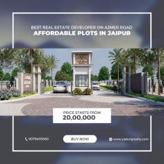 Find affordable plots in Jaipur with the best real estate developer. Prime plots on Ajmer Road at great prices. Contact us today!
https://yadurajrealty.com/