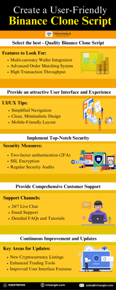 The Binance Clone Script is pre-built software that is a user-friendly platform that prioritizes the user experience. It boasts strong security features and a dependable, smooth business platform for cryptocurrency exchange.
Check Here>> https://www.trioangle.com/binance-clone/