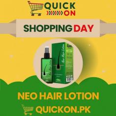 Neo Hair Lotion Price In Pakistan is a popular hair treatment product designed to address hair loss and promote hair growth. Originating from Thailand, it combines traditional herbal remedies with modern scientific principles. The lotion's formulation includes a mix of natural ingredients such as Cucumis Melo extract, Saw Palmetto, Ginseng Radix, and Equisetum Arvense extract, all of which are known for their beneficial effects on hair health. https://quickon.pk/ | https://quickon.pk/