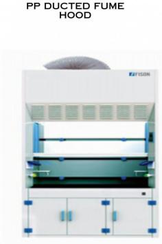 A PP (Polypropylene) Ducted Fume Hood is a specialized piece of laboratory equipment designed to protect users from hazardous fumes, vapors, and particulates generated during chemical processes. 

