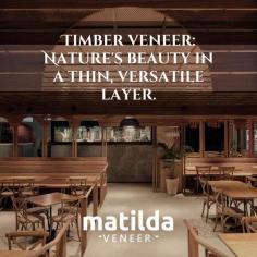 Timber Veneer

Introducing Matilda Veneer, where craftsmanship meets nature's beauty. Elevate your space with our premium Timber Veneer. Enhance every surface with timeless elegance. Experience the allure of wood. Transform your interiors today! #TimberVeneer #MatildaVeneer

Know more at https://www.matildaveneer.com.au/