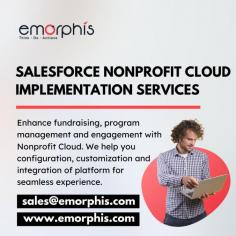 Maximize your nonprofit’s impact with Salesforce Nonprofit Cloud implementation services. Streamline donor management, enhance engagement, and improve mission delivery with our customized solutions. Partner with us for seamless integration and increased efficiency.