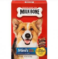 Milk-Bone Mini's Flavor Snacks dog biscuits feature the same teeth-cleaning and vitamin-enriched goodness of Milk-Bone Original biscuits in a tasty bite-sized treat. This new addition to the Milk-Bone line provides all the same benefits of their classic Original biscuits, including dental health maintenance and essential vitamins, but in a convenient and delicious mini size.