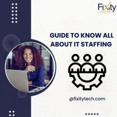 Top staffing services company in India | Fixity Tech 

 

Join Fixity Tech's talented team! We offer a collaborative, transformative work environment that Explore career opportunities & staffing solutions today! 

At Fixity Tech, we understand the power of a strong team. We're not just searching for skilled individuals – we're looking for talented and driven minds who want to make a real impact. 
