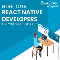 Swayam Infotech is India's leading React Native app development company in Canada with extensive experience in web and mobile app development. Our team of skilled React Native developers is well-equipped to deliver tailored app development solutions for various business sectors. We create the best React Native apps to help businesses and brands worldwide engage and convert prospective customers across many marketplaces.
