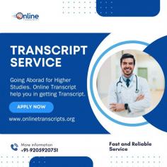 Online Transcript is a Team of Professionals who helps Students for applying their Transcripts, Duplicate Marksheets, Duplicate Degree Certificate ( Incase of lost or damaged) directly from their Universities, Boards or Colleges on their behalf. Online Transcript is focusing on the issuance of Academic Transcripts and making sure that the same gets delivered safely & quickly to the applicant or at desired location. 