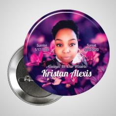 "We believe that a funeral service is deeply personal, and that it should be a meaningful celebration of your loved one’s life.

In Loving Memory, Funeral Button measures 2.25 inches in diameter and are a great way to celebrate your loved ones memory. A sweet hand-out for any memorial or funeral service for a nice keepsake."