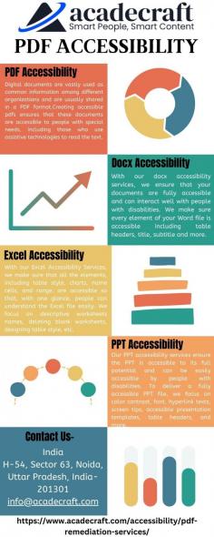 Accessibility is an important component of the different digital and physical assets of businesses. When it comes to the inclusive environment, it is hard to miss the benefits of document accessibility for the business. One of the common forms of documents used in businesses is the Portable Document Format or PDF. Hence, businesses need to adhere to the PDF accessibility standards for smooth information exchange.

Many businesses prefer to partner with the leading PDF accessibility services to ensure an inclusive environment for PDF files. So today, let us try to understand the key details of the PDF accessibility solutions followed by the key trends in these solutions for different businesses.