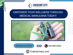 Elevate Your Wellness with Medical Marijuana Today!

Discover high-quality medical marijuana products and personalized care at Crescent City Therapeutics in Kenner, Louisiana. We are committed to providing safe and effective cannabis solutions tailored to your wellness needs. Whether you are seeking pain relief, anxiety management, or overall wellness support, our knowledgeable team is here to assist you. Visit us today to experience the difference.