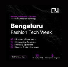 With an immensely positive response to the 1st edition Fashion Tech Week 2024 is set to be held at ITC Gardenia Bengaluru on 30th-31st May 2024 on a much larger scale both in terms of the Expo and the Conference along with the huge opportunities you’ll get for your business.